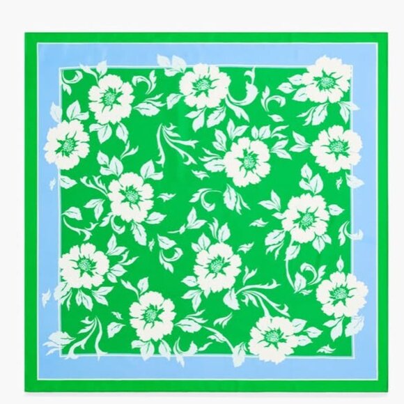 NWT TALBOTS Delightful Floral Silk Square Scarf. - Picture 2 of 2